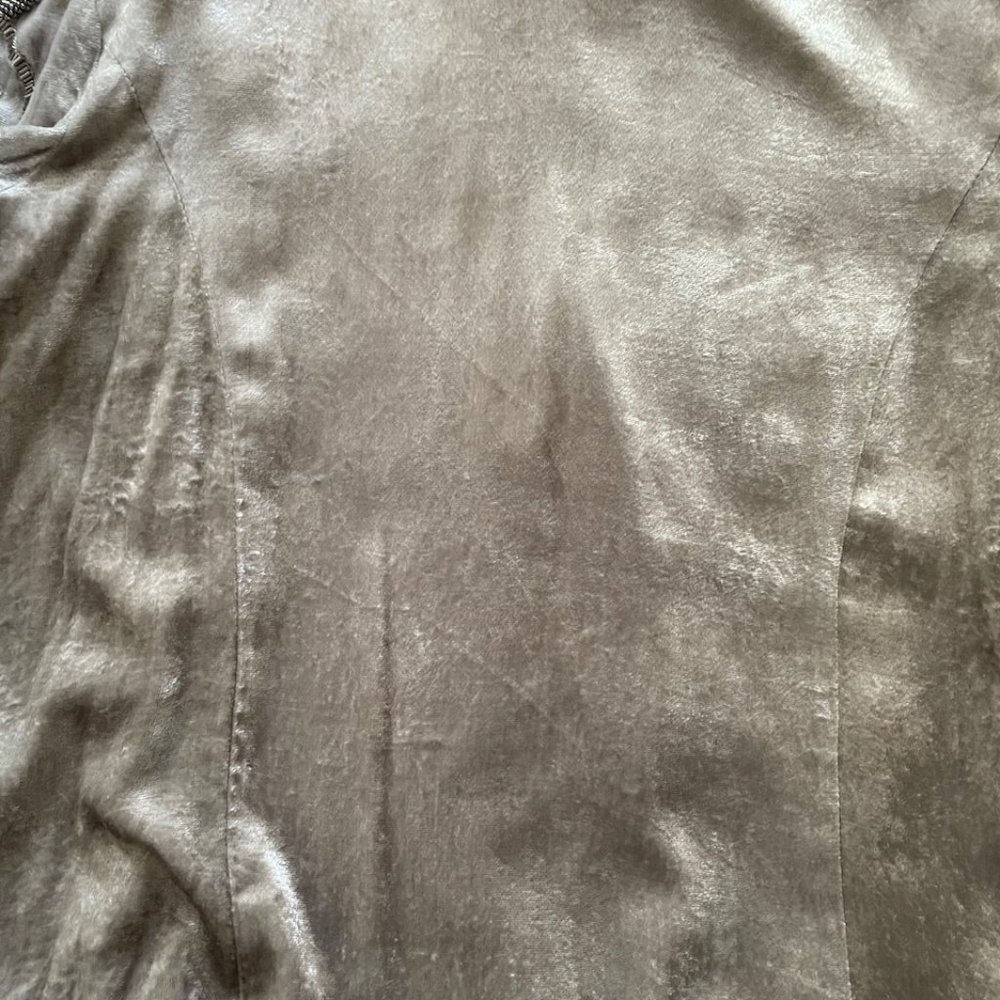 Chico's fully-lined velvety jacket, open front, heavily embroidered, size medium - Picture 4 of 6